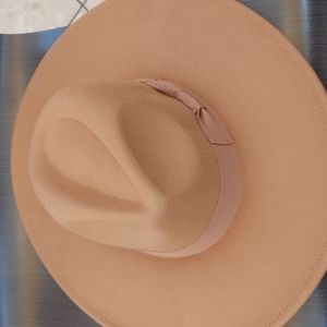 Camel Wide Brim Fedora ( Unisex)